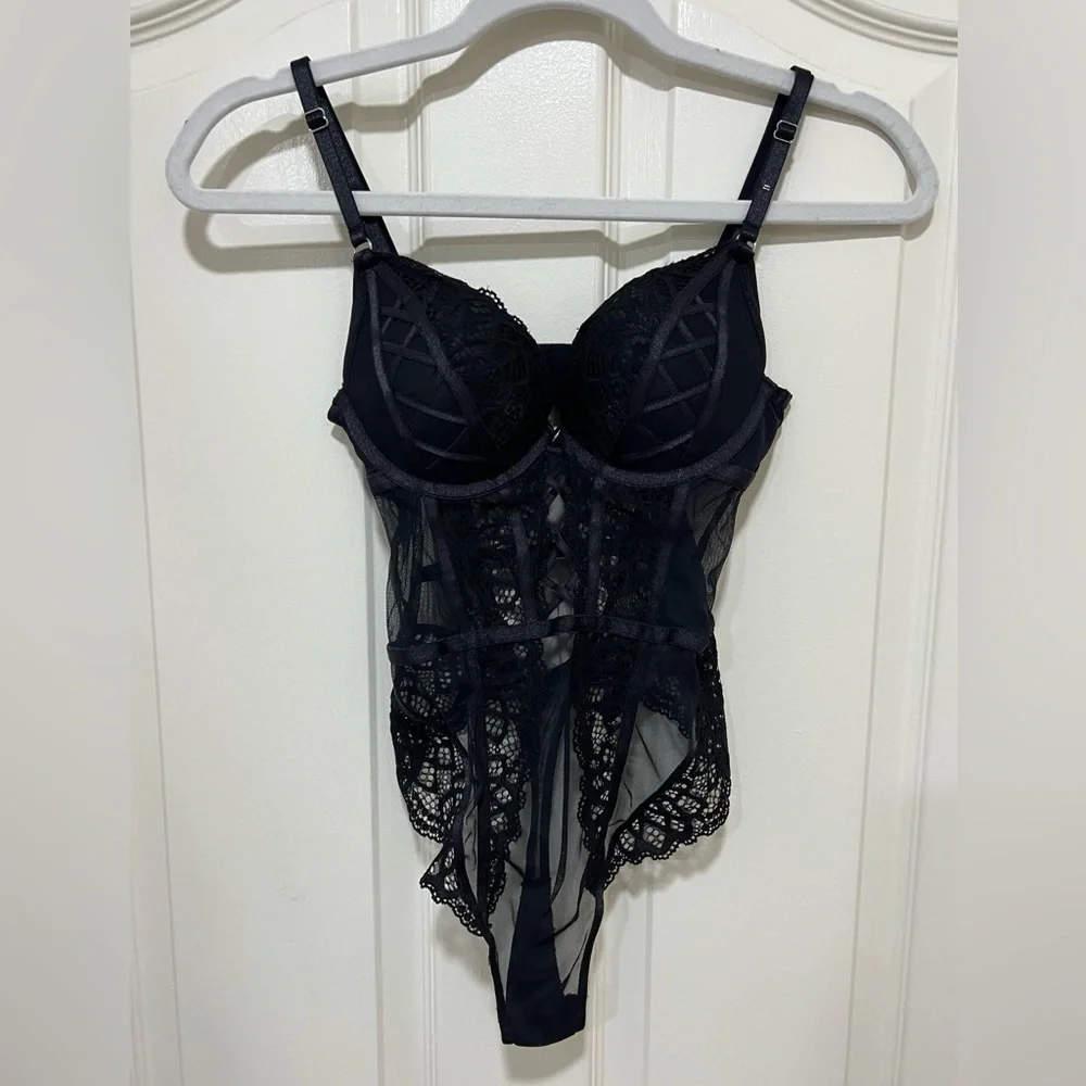 Lace Push-Up Teddy Bodysuit Lingerie NWOT - Picture 1 of 6